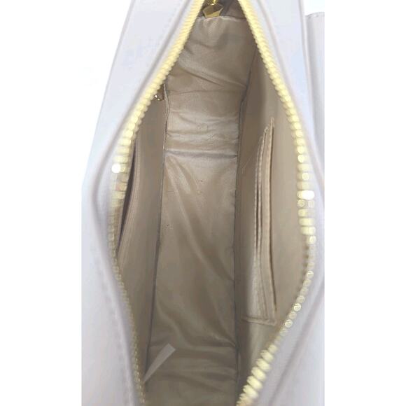 Joy Clean & Chic Saffiano Leather Crossbody Camera Bag White U7 - Picture 6 of 8